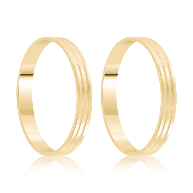 Par Aliança Ouro 18k Reta 2,5mm (800061)