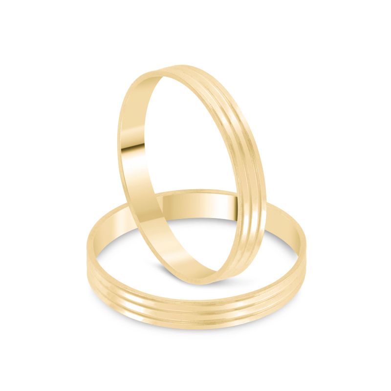 Par Aliança Ouro 18k Reta 2,5mm (800061)