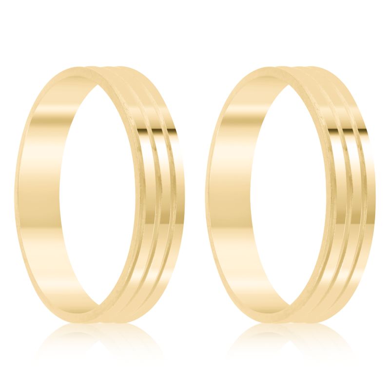 Par Aliança Ouro 18k Reta 2,5mm (800062)