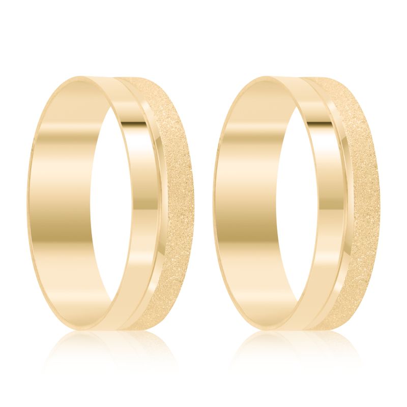 Par Aliança Ouro 18k Reta 5mm(801202)