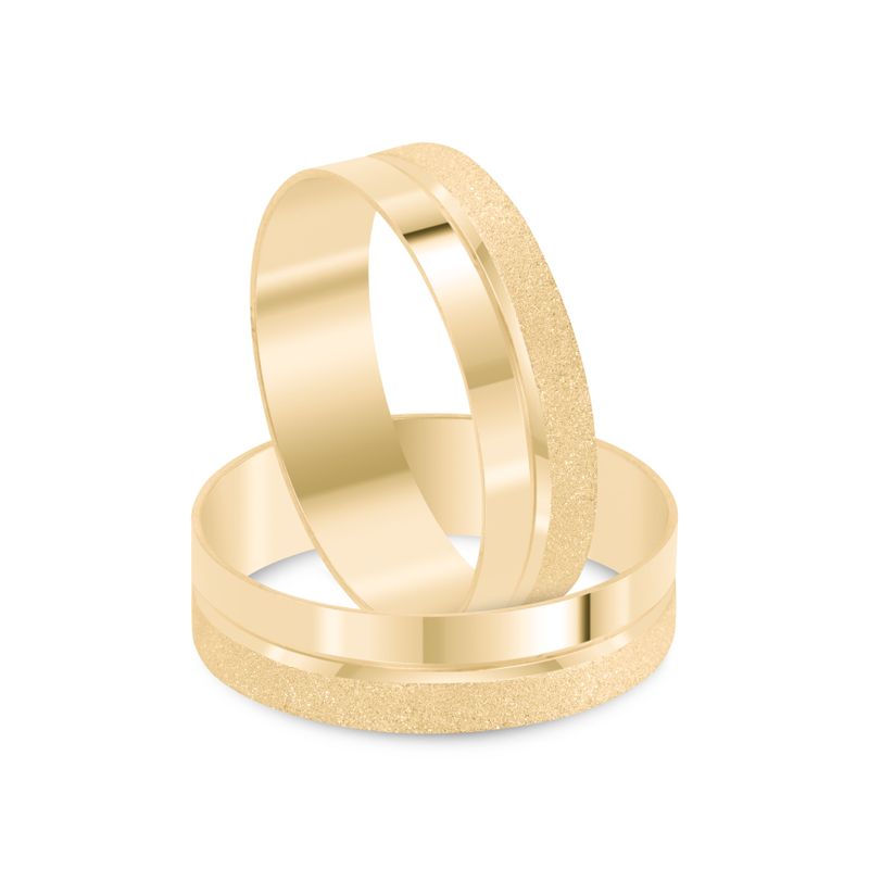 Par Aliança Ouro 18k Reta 5mm(801202)