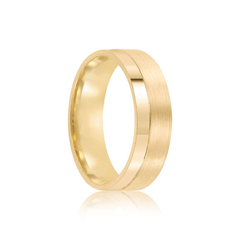 Par Aliança Ouro 18k Reta 5,6mm Diamantes (801397/1395)
