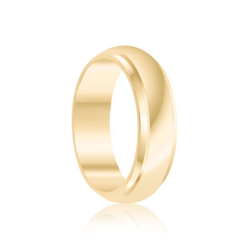 Par Aliança Ouro 18k Abaulada 5,7mm (801356/1355)