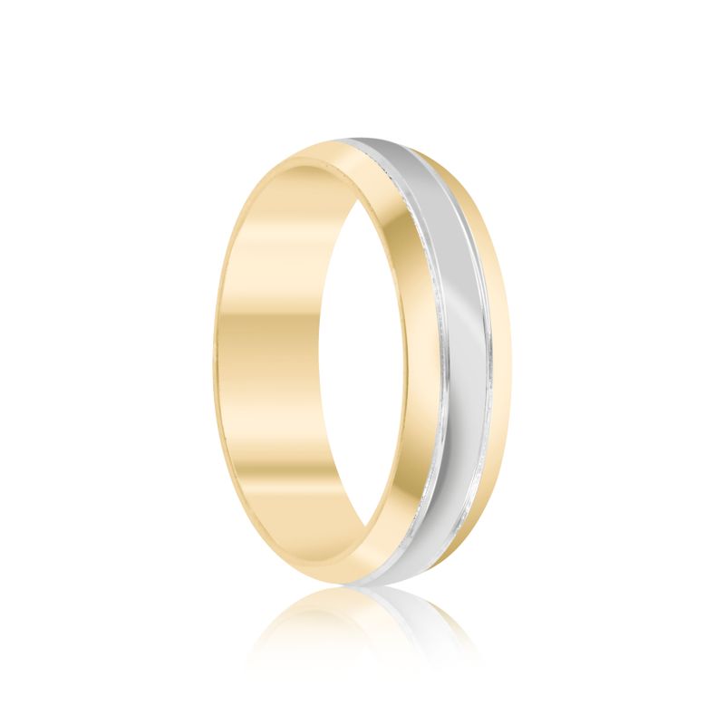 Par Aliança Ouro 18k Abaulada 5,6mm (801382)