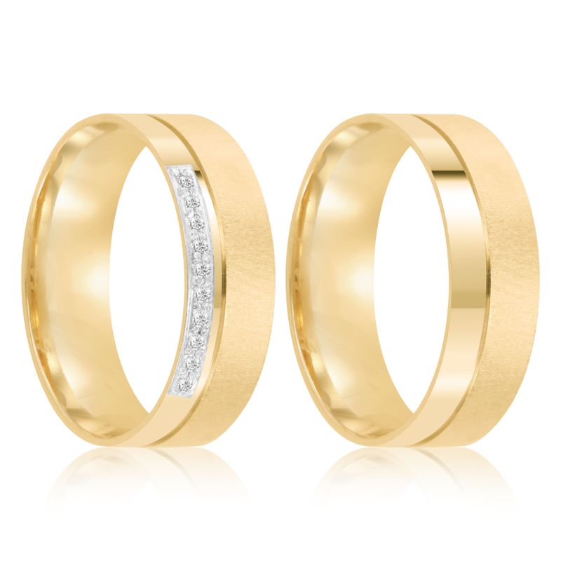 Par Aliança Ouro 18k Reta 5,7mm (801348/1349)