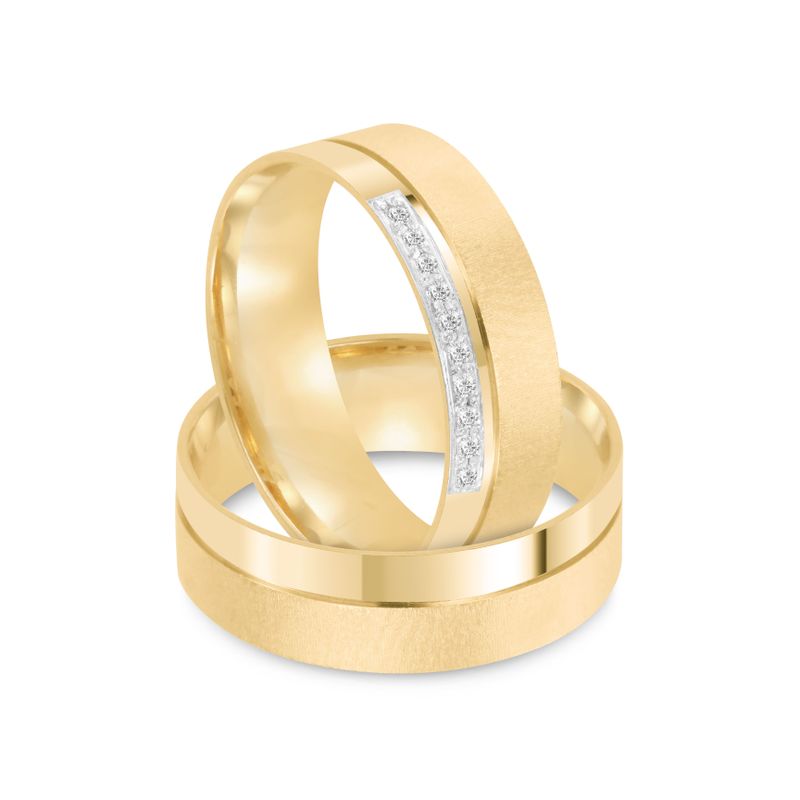Par Aliança Ouro 18k Reta 5,7mm (801348/1349)