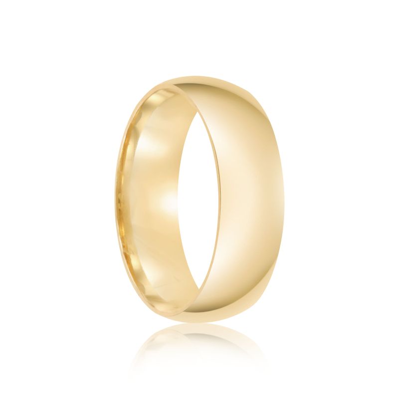 Par Aliança Ouro 18k Abaulada 6mm Anatômica  Diamantes  (800563/0496)