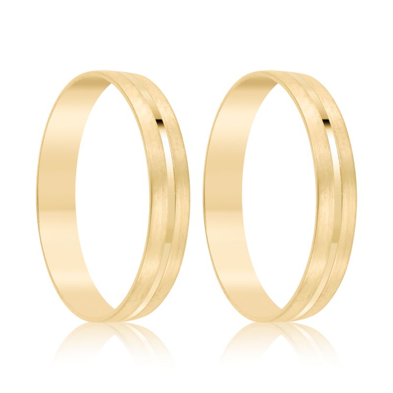 Par Aliança Ouro 18k Reta 3,3mm (801378)