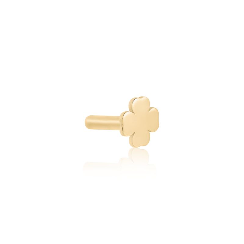 Haste Ouro 18k Orelha Trevo 2400571