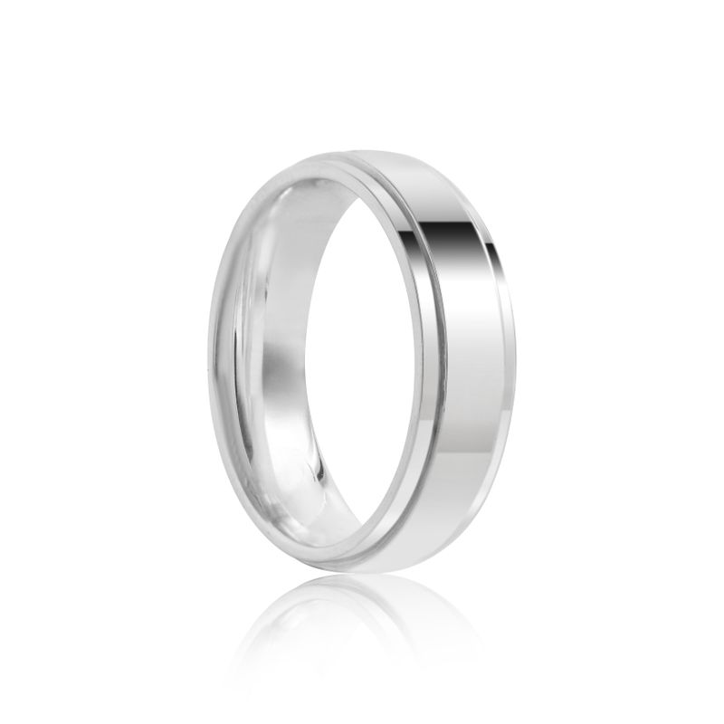Aliança Prata Individual Reta Semi Anatômica 5,5mm 800428/800351
