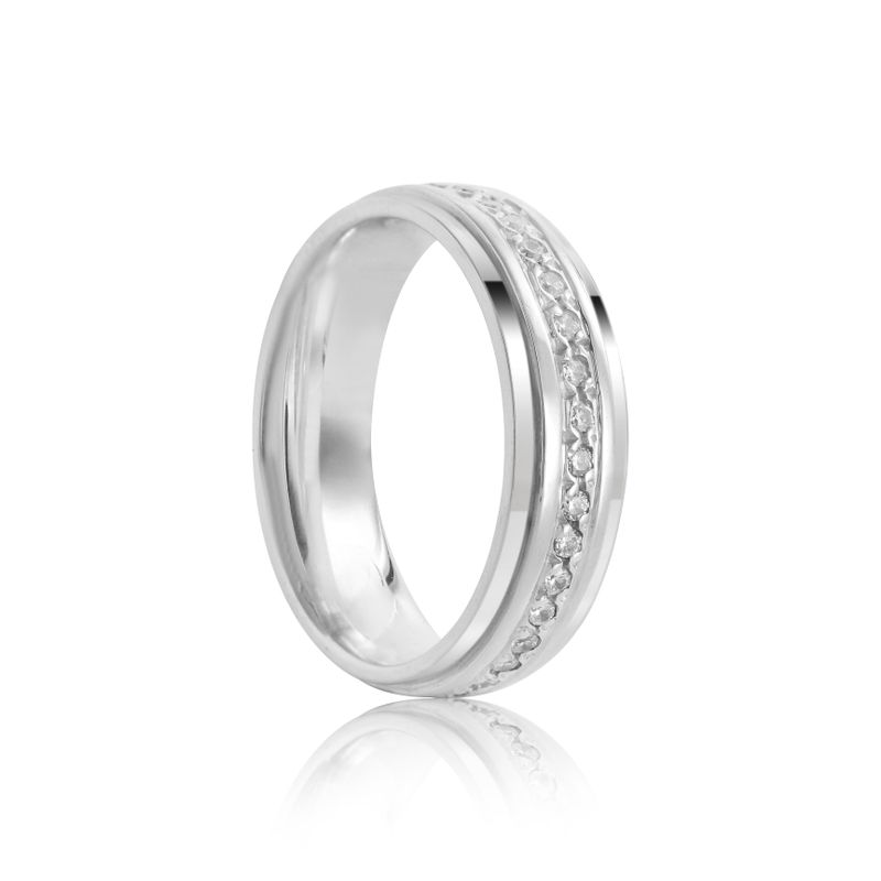 Aliança Prata Individual Reta Semi Anatômica 5,5mm 800428/800351