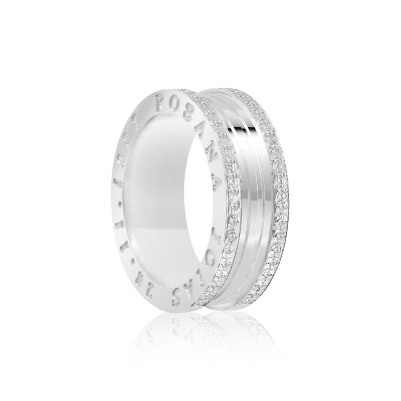 Aliança Prata Individual Reta Gravação Externa 8mm 801874/801875