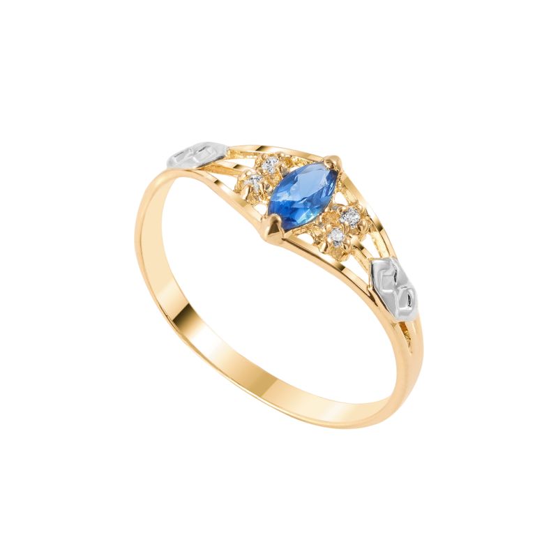Anel Ouro 18k Formatura AG056 Zircônia