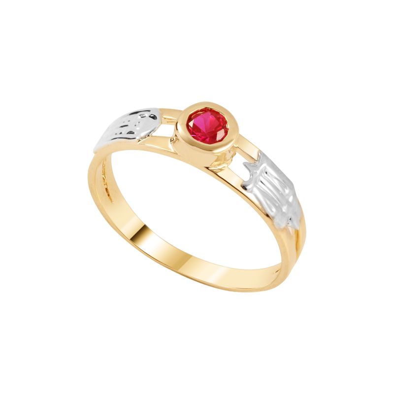 Anel Ouro 18k Formatura AG025 Zircônia