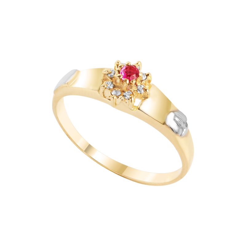 Anel Ouro 18k Formatura AG014 Zircônia