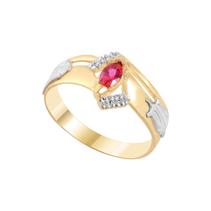 Anel Ouro 18k Formatura AG021 Zircônia