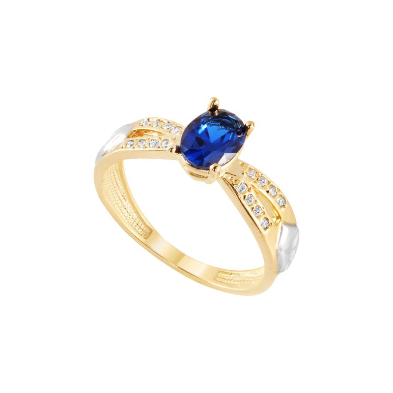 Anel Ouro 18k Formatura AG086 Zircônia