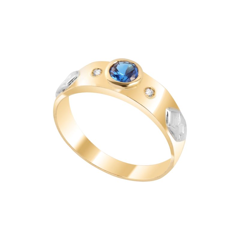 Anel Ouro 18k Formatura AG037 Zircônia