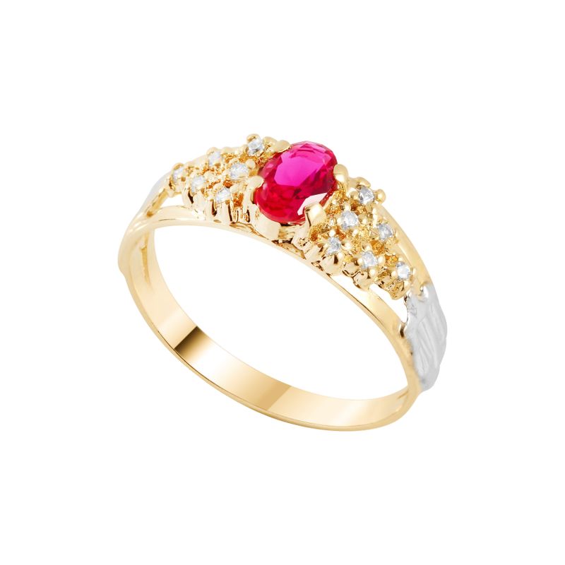 Anel Ouro 18k Formatura AG052 Zircônia