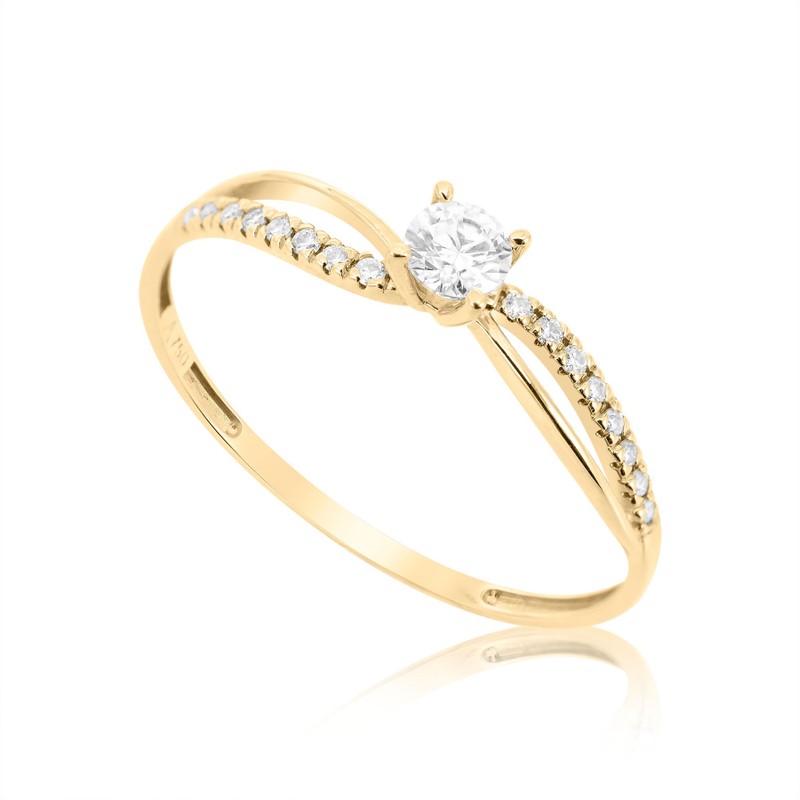 Anel Ouro 18k Solitário Moissanite