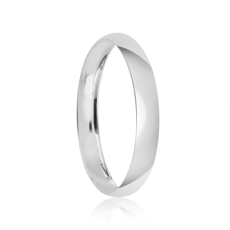 Par Aliança Prata Semi Anatômica Abaulada 2,8mm 802119