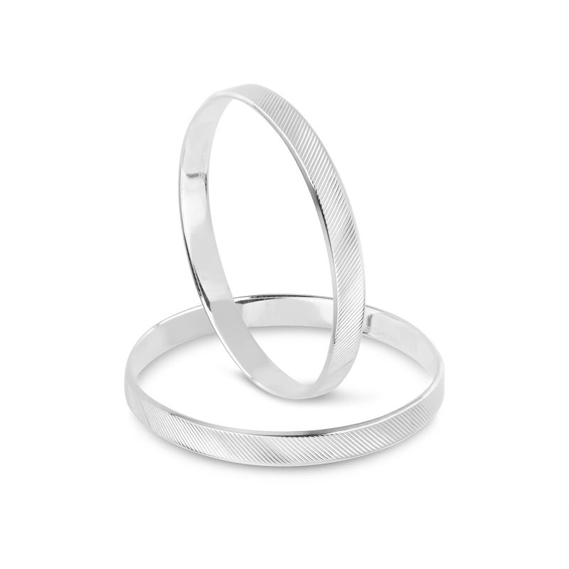 Par Aliança Prata  Chato  2mm  802131