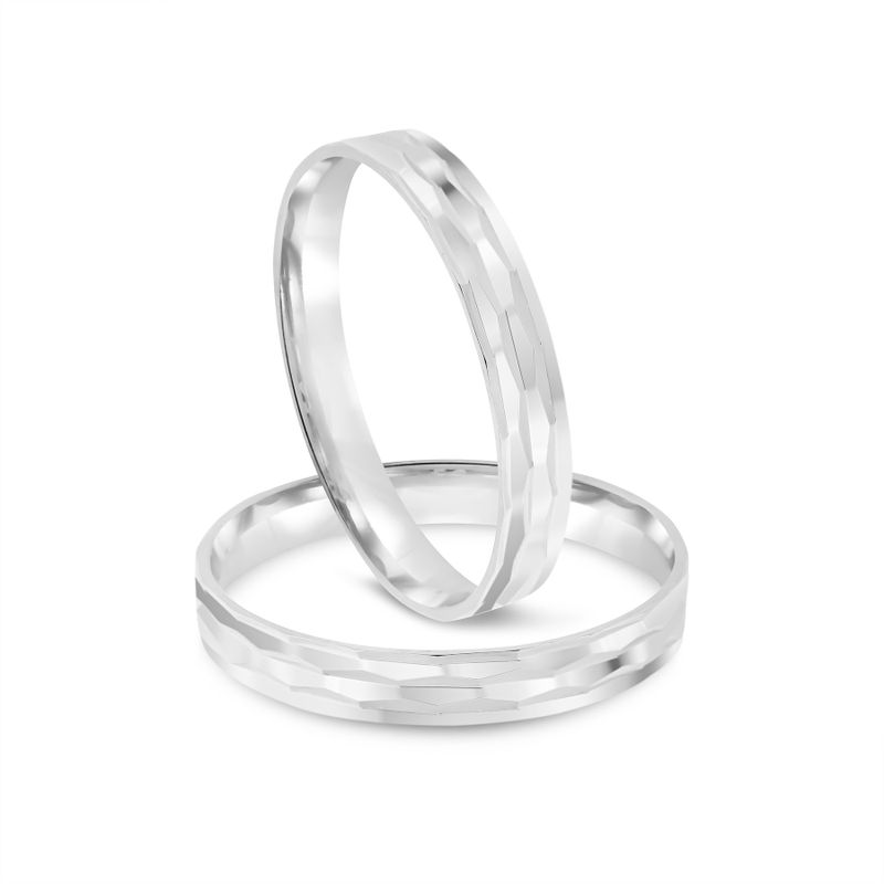 Par Aliança Prata  Chato  Anatômica 3mm  802132
