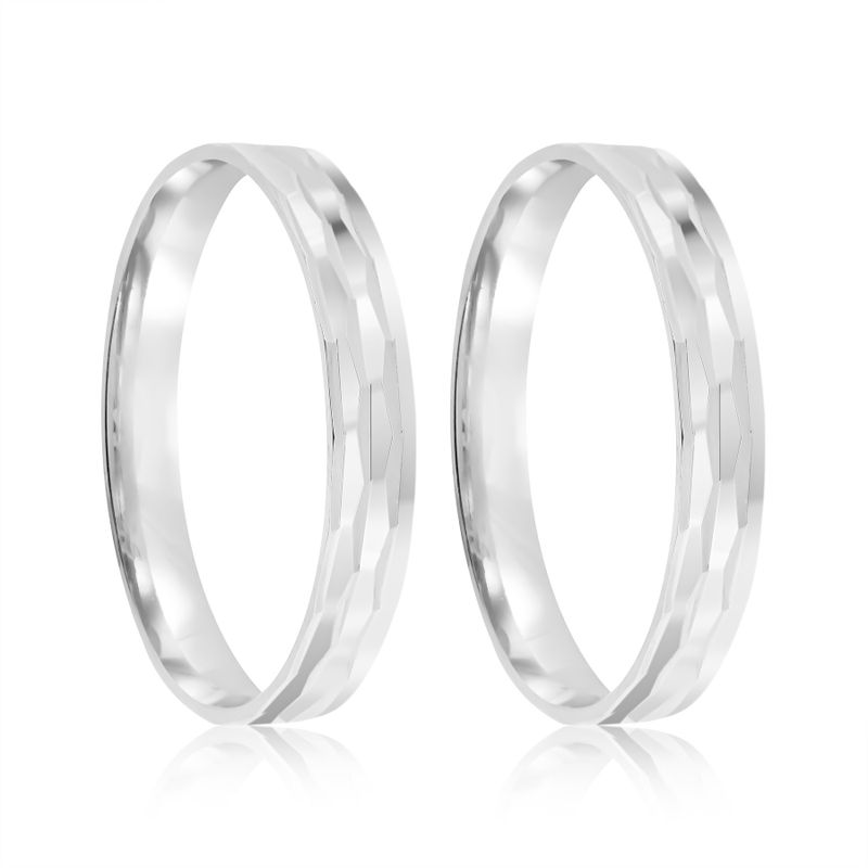Par Aliança Prata  Chato  Anatômica 3mm  802132