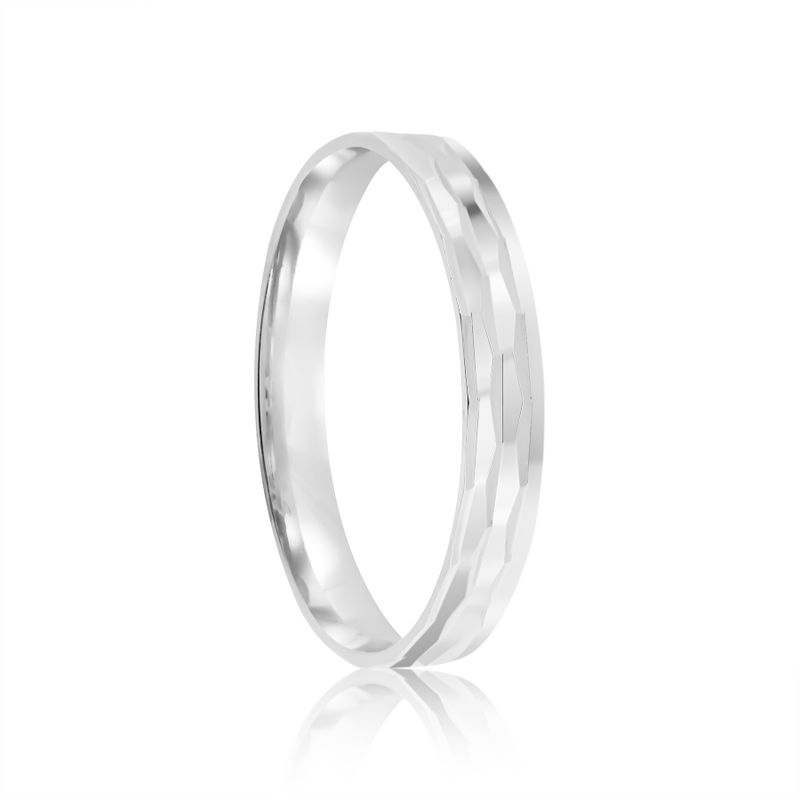 Par Aliança Prata  Chato  Anatômica 3mm  802132
