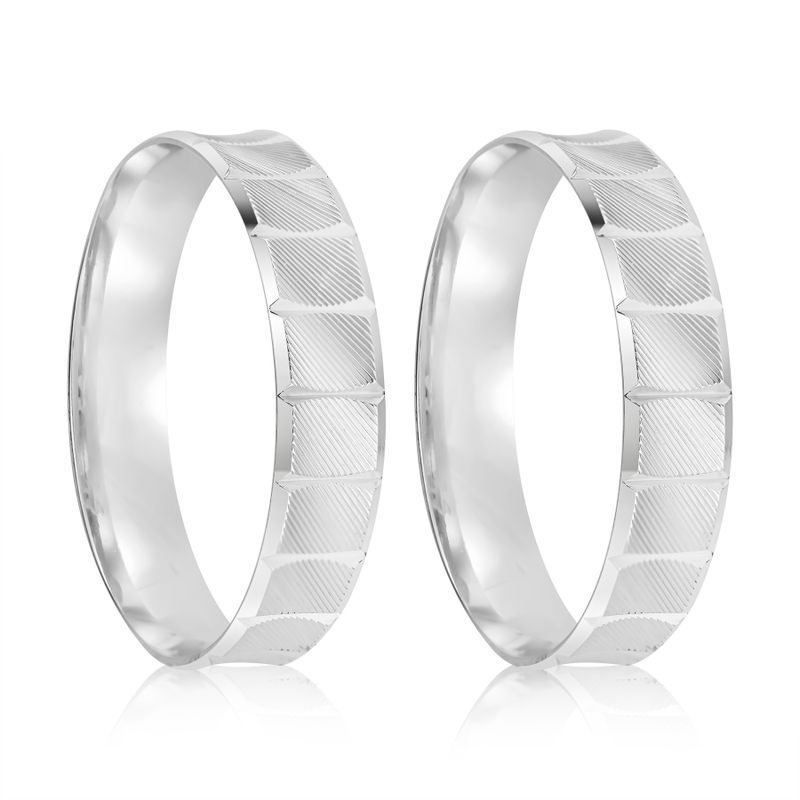 Par Aliança Prata Côncavo Semi Anatômica  5mm  802133