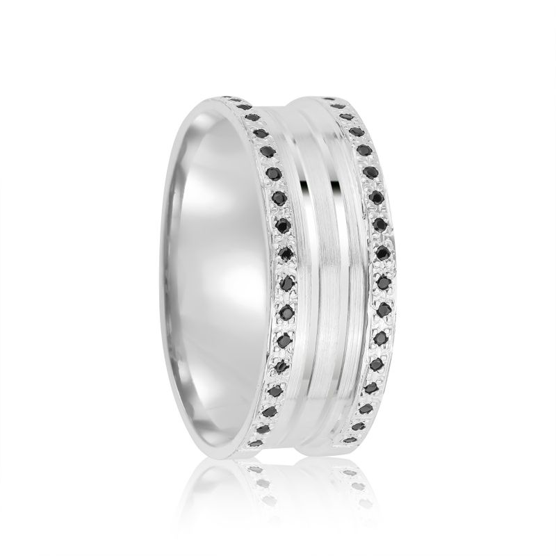 Par Aliança Prata  Reta Semi Anatômica Friso  7,75mm  802093/802094