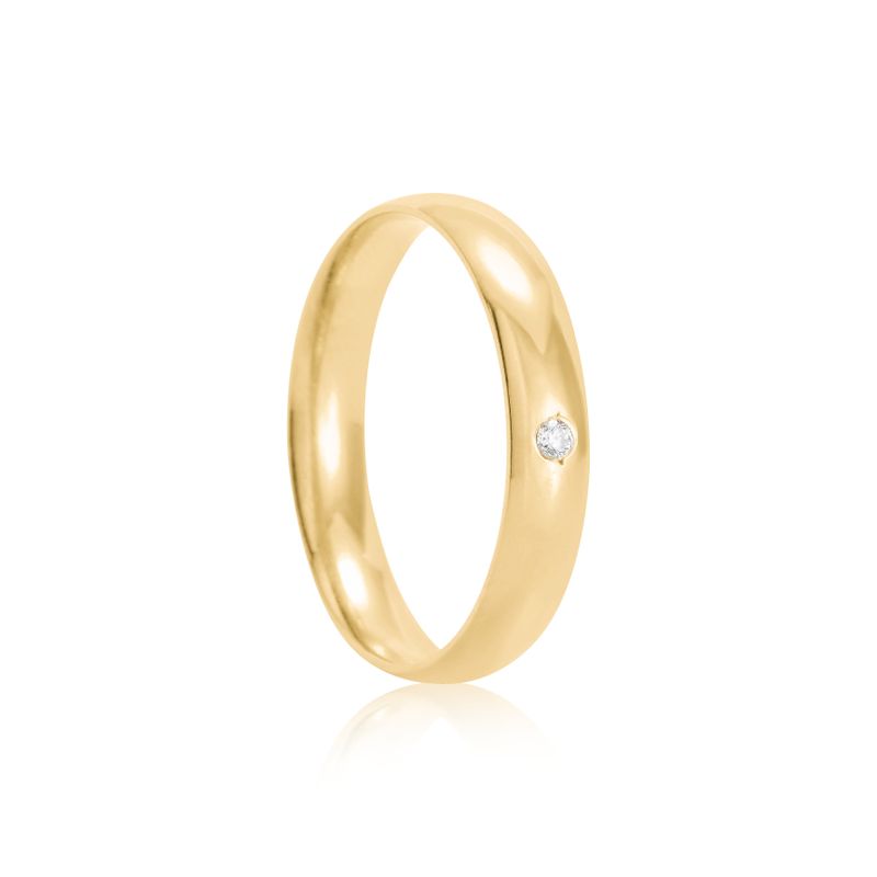 Aliança Ouro 18k Individual 800663/800106