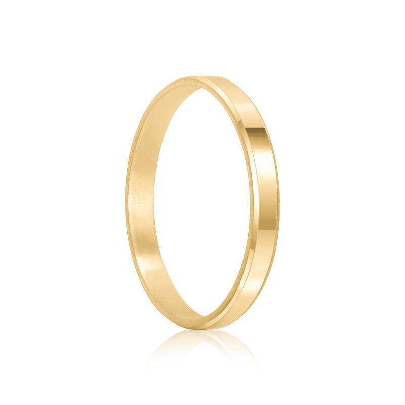 Aliança Ouro 18k Individual  Reta  2,5mm  (800049)
