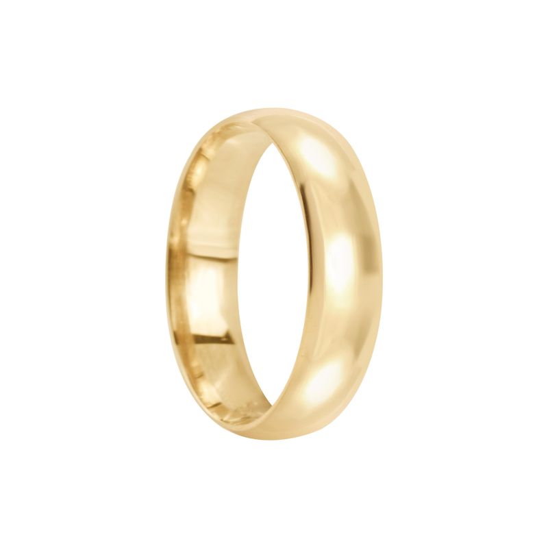 Aliança Ouro 18k Individual  Abaulada  5,6mm  Diamante  2  pts  (801831/1830)