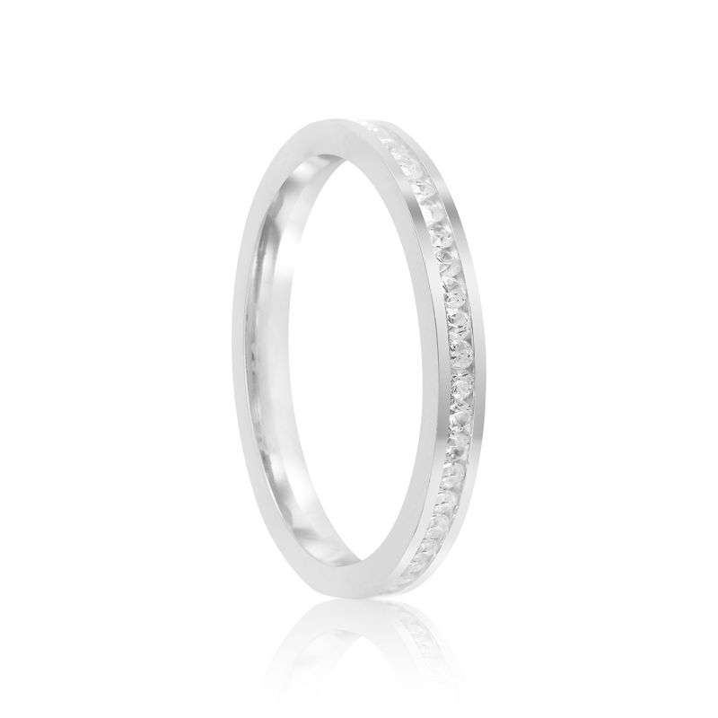 Par Aliança Prata  Reta Semi Anatômica Friso 2,5mm  802143/802144