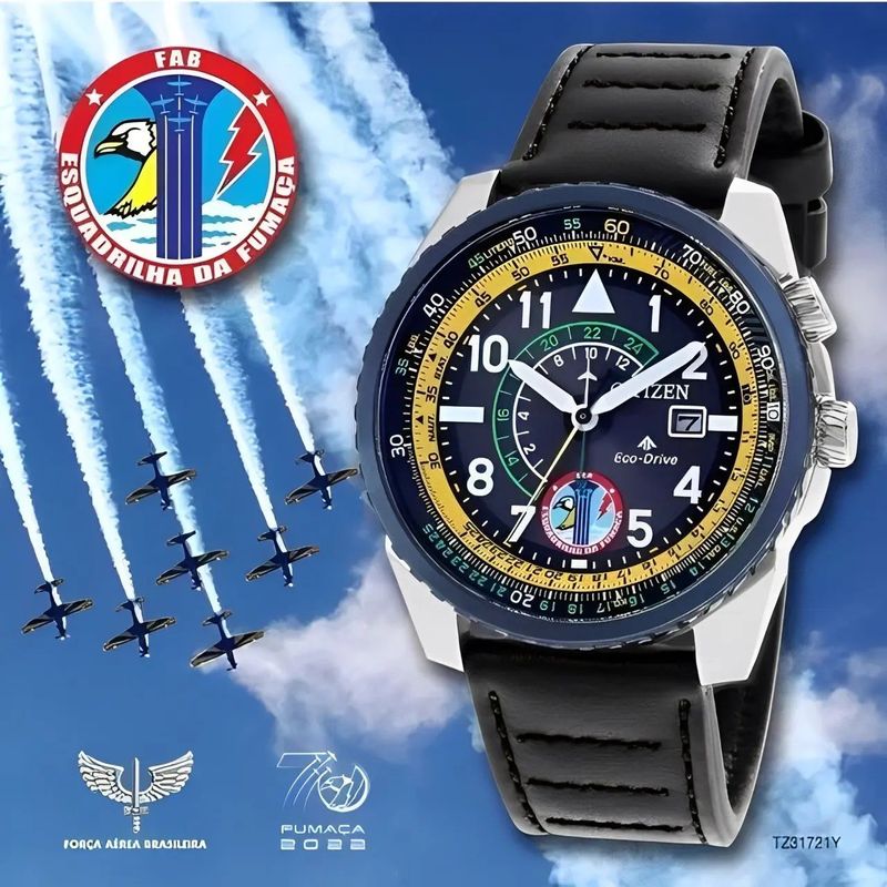  Relógio Citizen Esquadrilha da Fumaça Ecodrive TZ31721Y-BJ7139-10E 