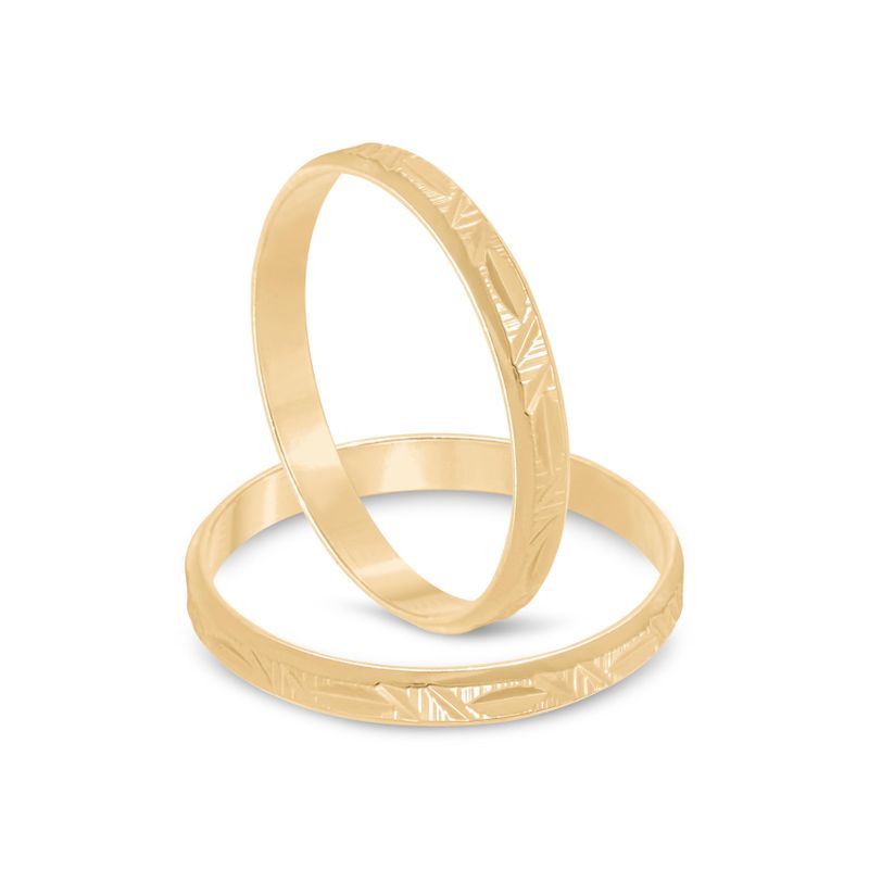 Par Aliança Ouro 10k  Reta  2,4mm  (801561)