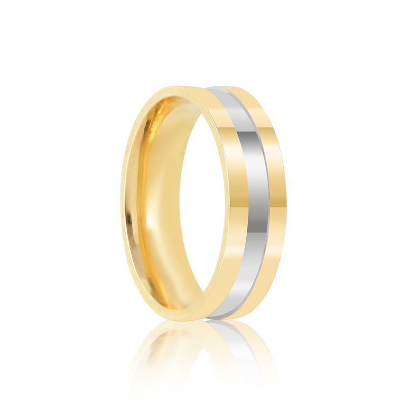 Par Aliança Ouro 10k  Reta  Zircônia  5,7mm  (801611/1660)