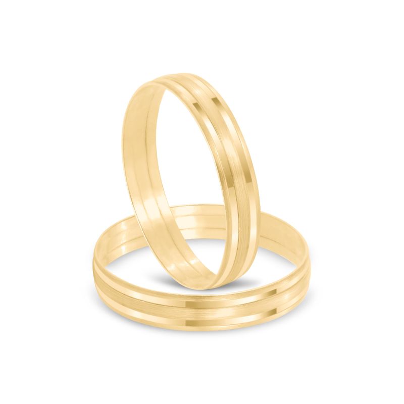 Par Aliança Ouro 10k  reta  3,2mm  (801576)