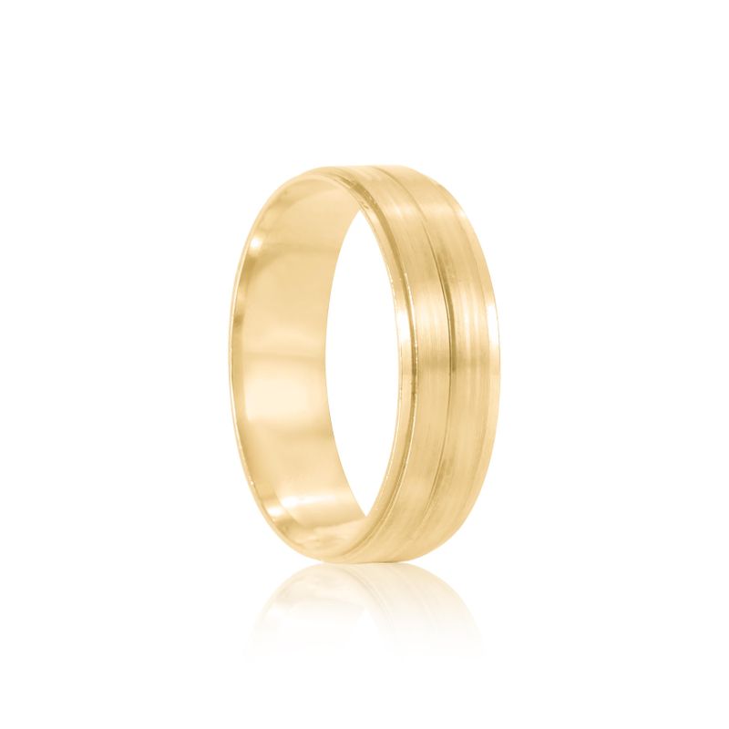 Par Aliança Ouro 10k  Reta  Zircônia  5,5mm  (801621/1665)