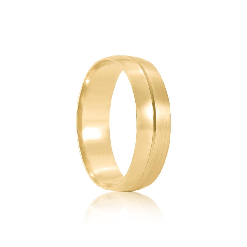 Par Aliança Ouro 10k  Abaulada  Zircônia  5,5mm  (801619/1664)