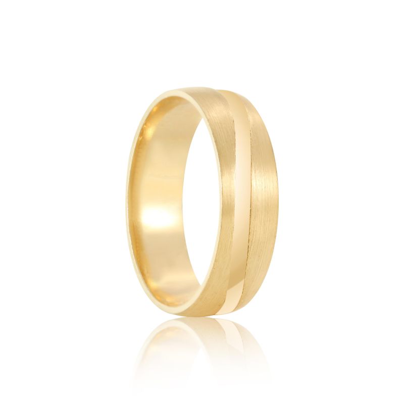 Par Aliança Ouro 10k  Abaulada  Zircônia  5,5mm  (801633/1671)