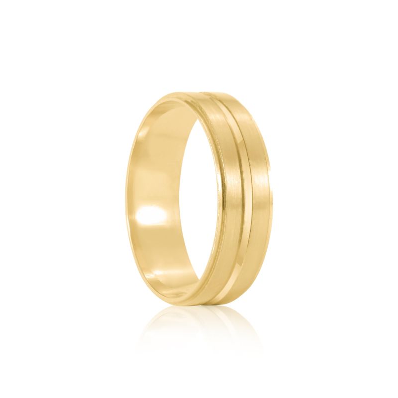 Par Aliança Ouro 10k  Reta  Zircônia  5,6mm  (801601/1656)