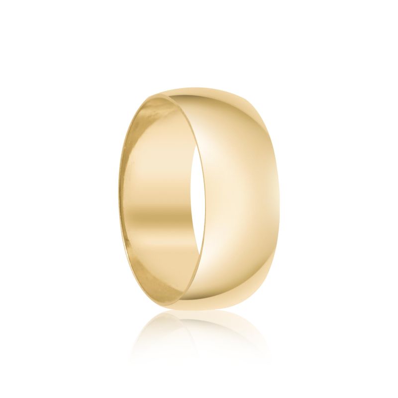 Par Aliança Ouro 10k  Abaulada  Zircônia  7mm  (801737/2180)