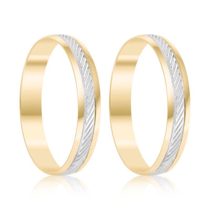 Par Aliança Ouro 10k  Abaulada  3,4mm  (801610)