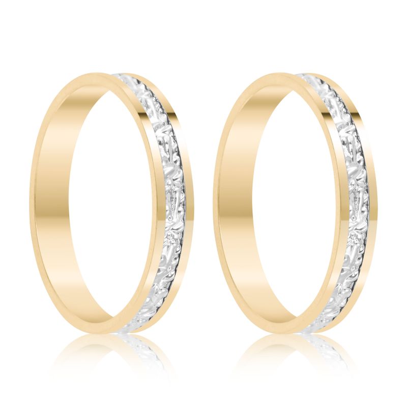 Par Aliança Ouro 10k  Reta  3,2mm  (801573)