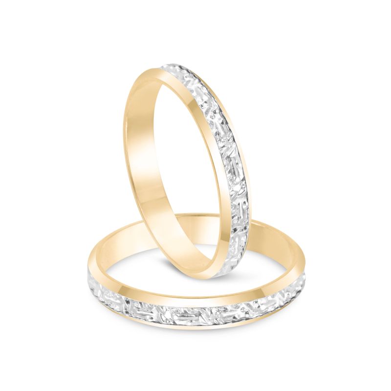 Par Aliança Ouro 10k  Abaulada  3mm  (801571)
