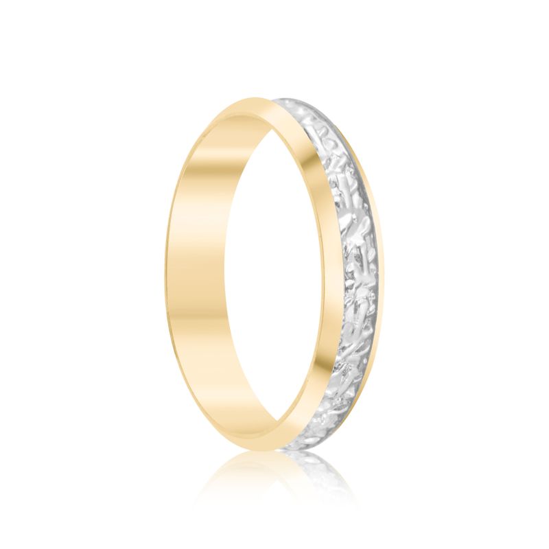 Par Aliança Ouro 10k  Abaulada 4mm  (801572)