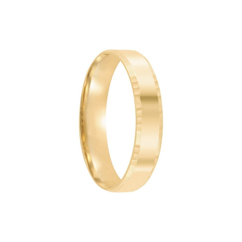 Aliança Ouro 18k Individual  Reta  4mm  (801934)