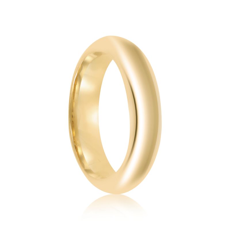 Par Aliança Ouro 18k  Individual  Anatômica  5mm  Diamante  12  pts  (801363)